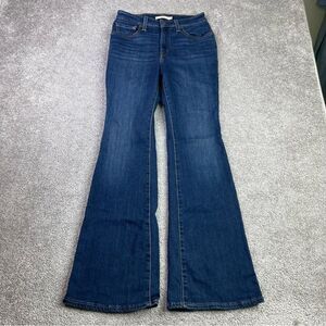 Levi’s 726 Flare Jeans Womens 28 Dark Wash High Rise Stretch Denim